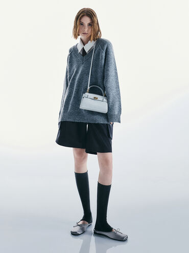 Aubrielle Croc-Effect Top Handle Bag, Sea Salt Blue, hi-res