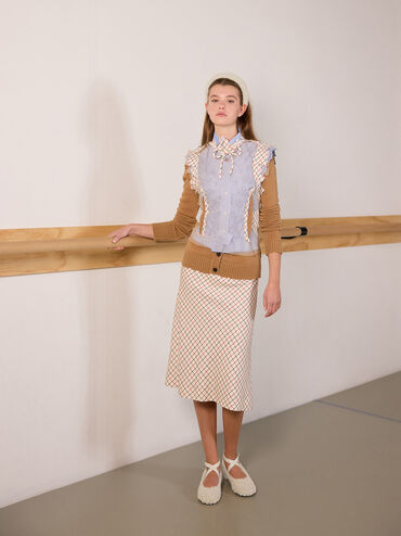 Furry Headband, Chalk, hi-res