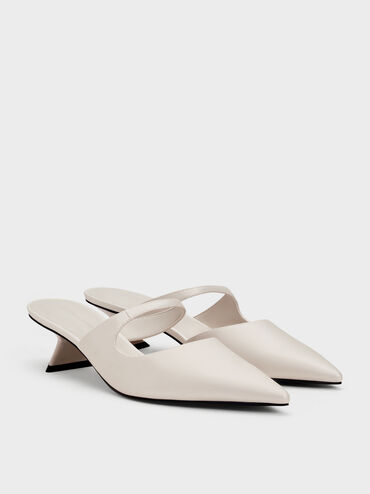 Vada Asymmetric Sculptural Heel Pumps, White, hi-res