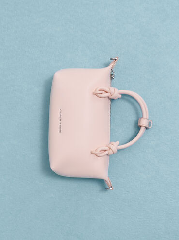 Sammie Knotted-Handle Wavy Tote Bag, Soft Pink, hi-res