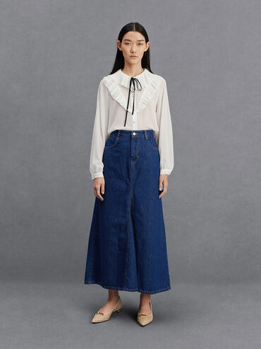 Christie Mesh Kitten-Heel Pumps, Beige, hi-res