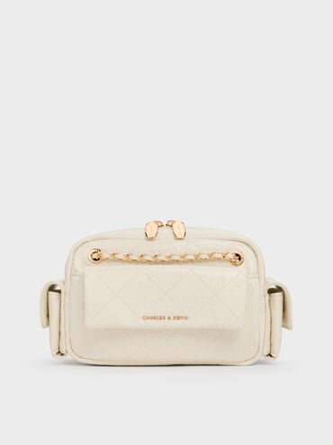 Duo Quilted Crossbody Bag, Cream, hi-res