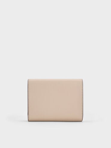 Edna Turn-Lock Knotted-Strap Wallet, Oat, hi-res