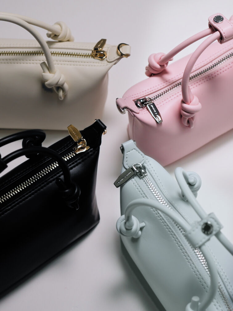 Sammie Knotted-Handle Tote Bag, Black, hi-res