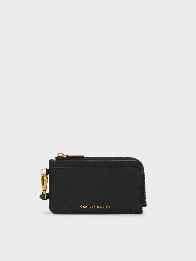 Dixie Wristlet Card Holder, Black, hi-res