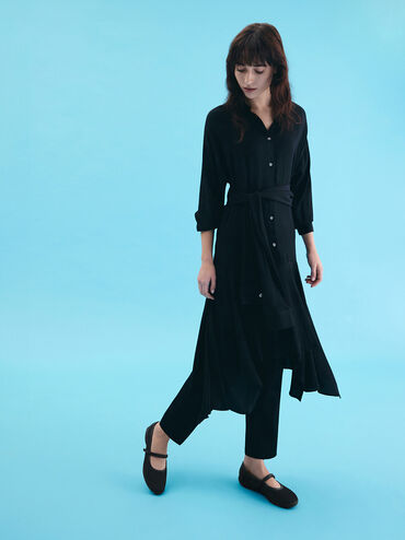 Mesh Mary Jane Sneakers, Black Textured, hi-res