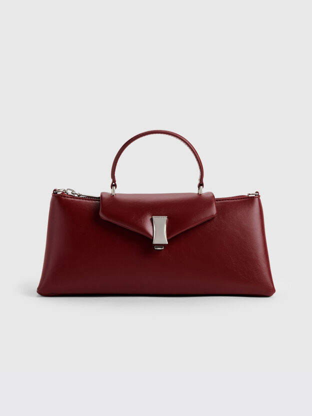Lilibet Elongated Top Handle Bag, Burgundy, hi-res