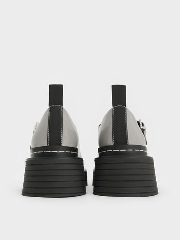 T-Bar Platform Mary Janes, Grey, hi-res