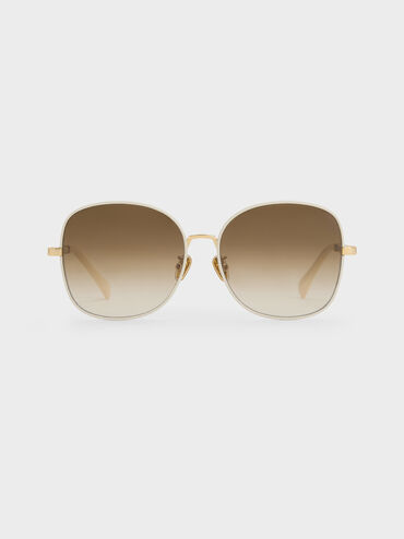 Ivette Butterfly Sunglasses, Cream, hi-res