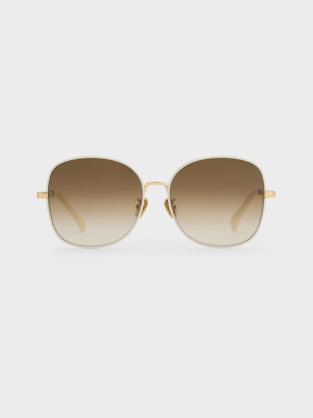 Ivette Butterfly Sunglasses, Cream, hi-res
