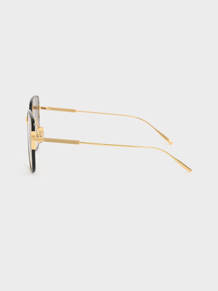 Seraphina Butterfly Sunglasses, Black, hi-res