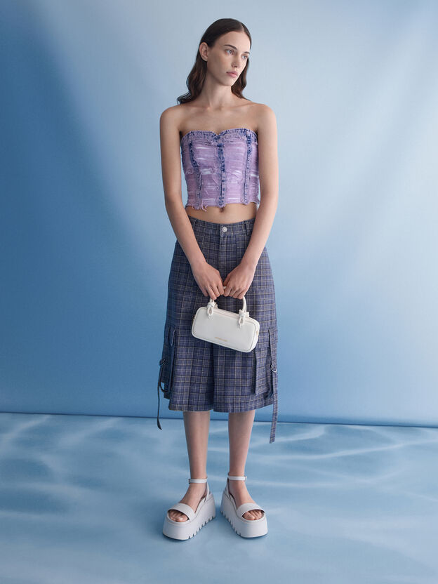 Sammie Knotted-Handle Boxy Bag, Cream, hi-res