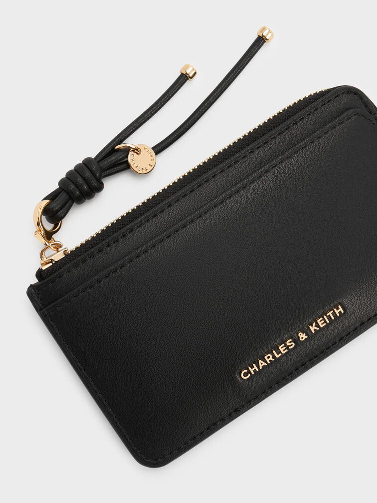 Everleigh Zip-Around Card Holder, Black, hi-res