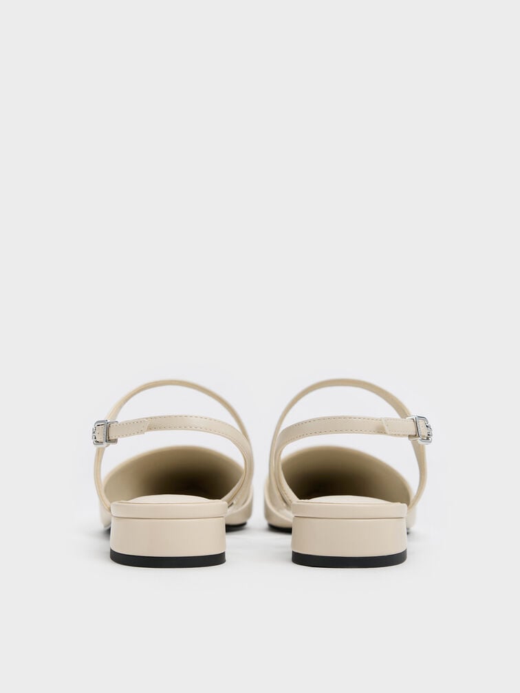 Cordelia Pointed Slingback Flats, Chalk, hi-res