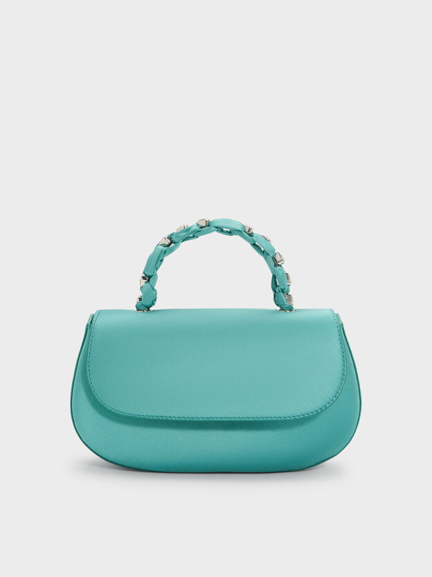 Eilian Braided Top Handle Bag, Teal, hi-res
