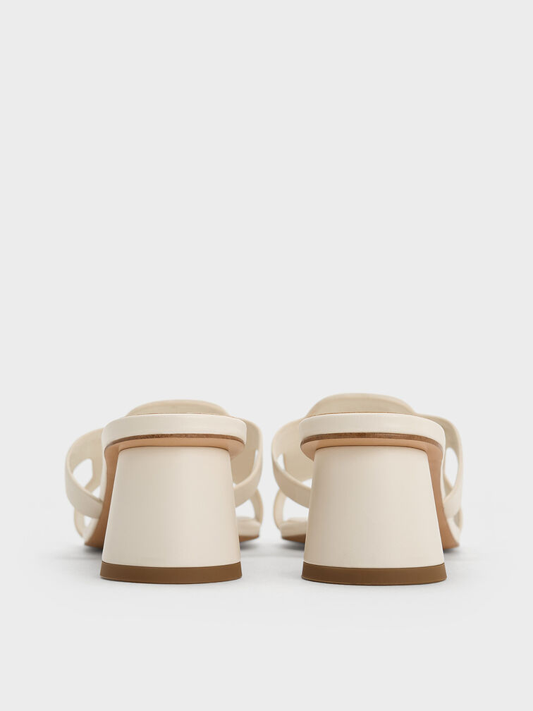 Easley Cut-Out Heeled Sandals, Chalk, hi-res