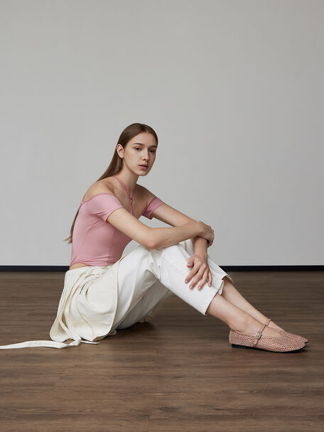 Maggie Mesh Crystal Mary Janes, Nude, hi-res