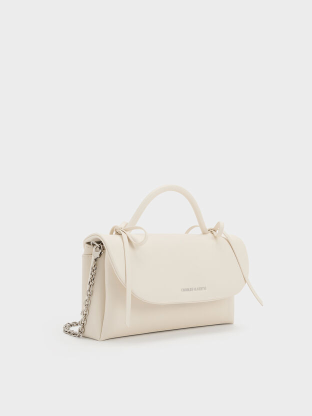 Hazel Bow Wallet On Chain, Cream, hi-res