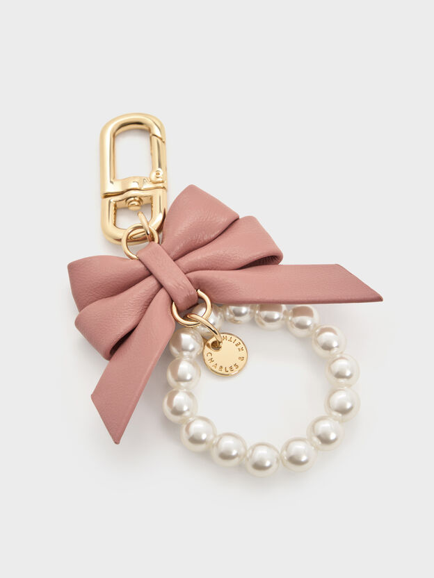 Halsey Bow-Pearl Charm, Blush Pink, hi-res