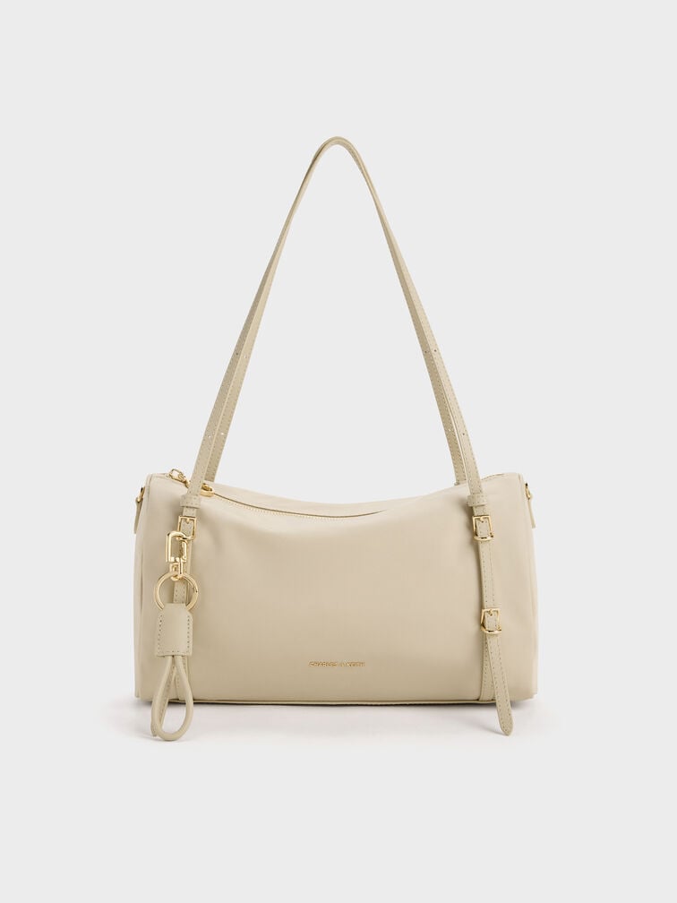 Levy Nylon Shoulder Bag, Dusted Oat, hi-res