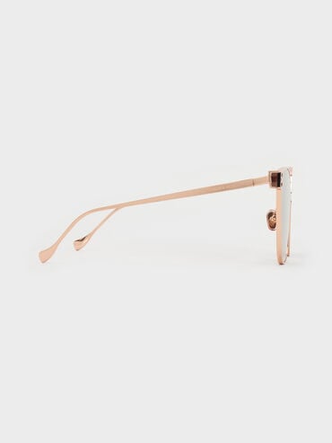 Ginny Butterfly Sunglasses, Rose Gold, hi-res