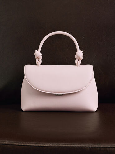 Sammie Knotted-Handle Two-Way Backpack, Cotton Candy Pink, hi-res