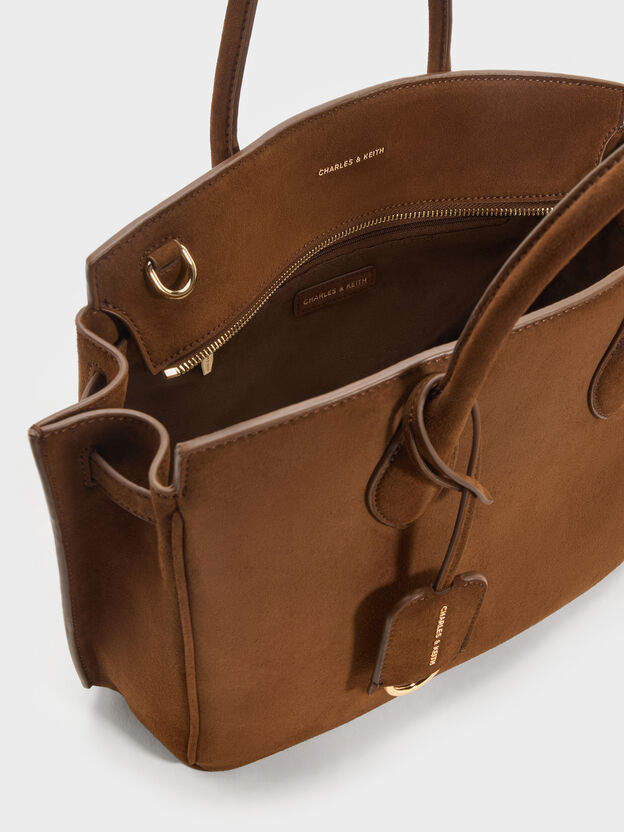 Large Ginevra Tote Bag, Pecan Brown, hi-res