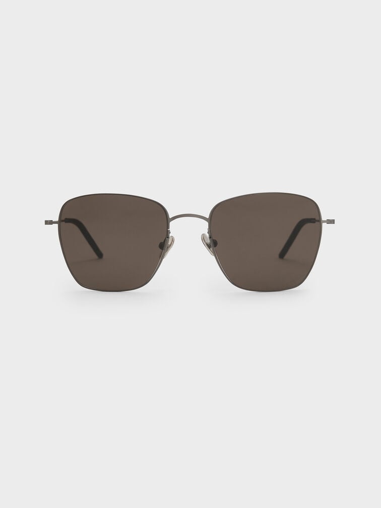 Miranda Square Sunglasses, Black, hi-res