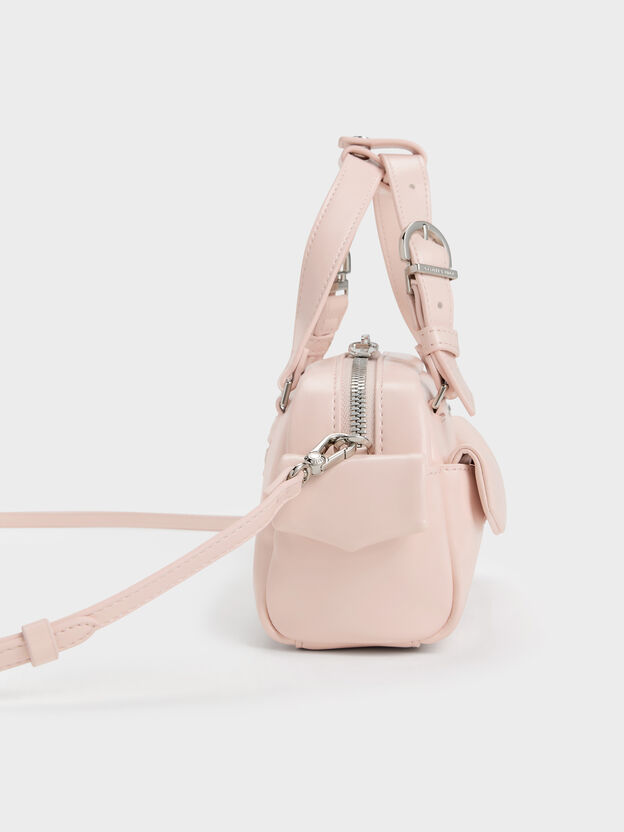 Rachel Multi-Pocket Bowling Bag, Soft Pink, hi-res