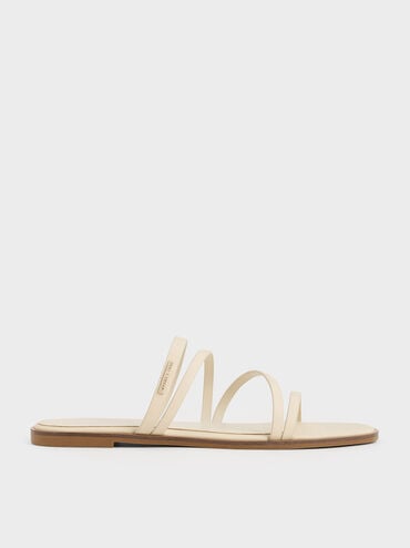 Lliana Strappy Slide Sandals, Chalk, hi-res
