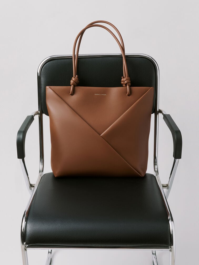 Midori Geometric Tote Bag, Chocolate, hi-res