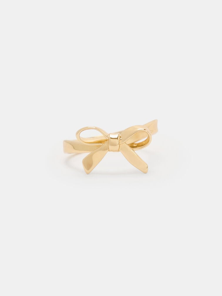 Athalia Bow Ring, Gold, hi-res