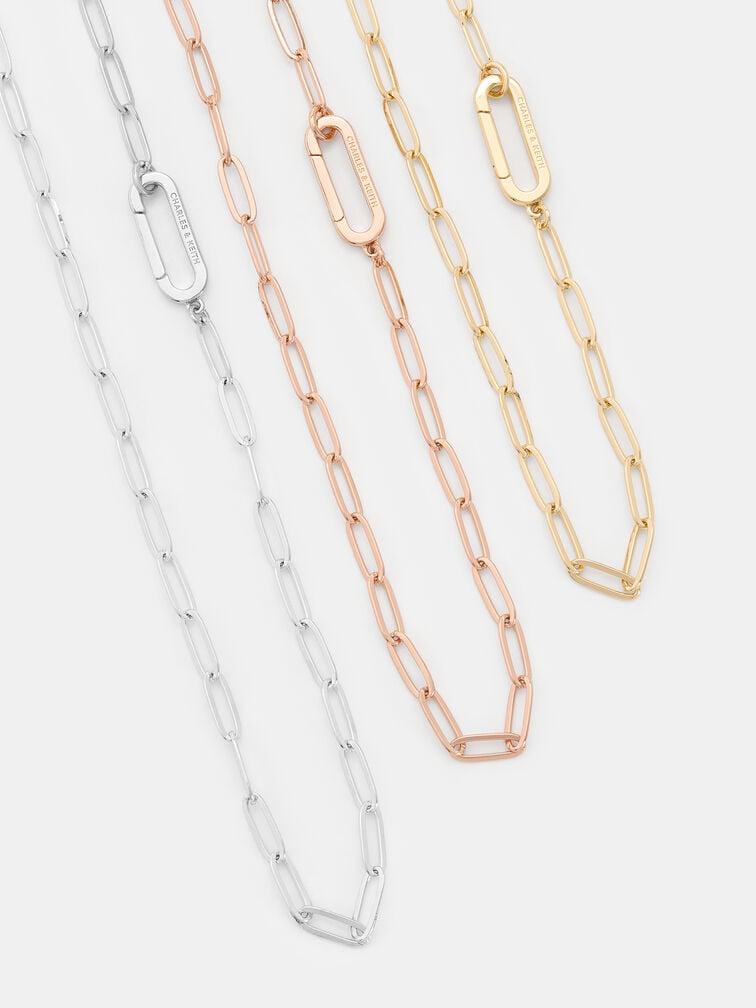 Arleth Chain-Link Pendant Necklace, Silver, hi-res