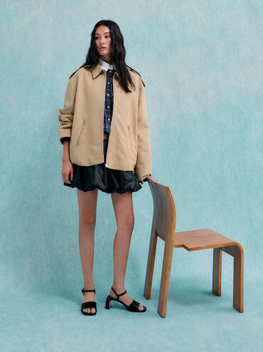 Patent Ankle-Strap Heeled Sandals, Black Patent, hi-res