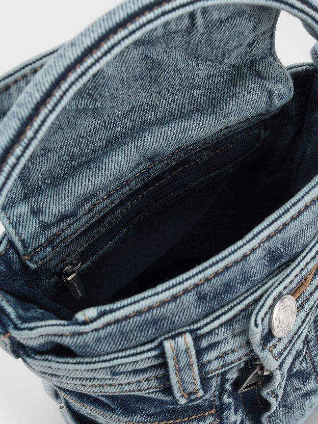 Arita Denim Jeans Bucket Bag, Denim Blue, hi-res