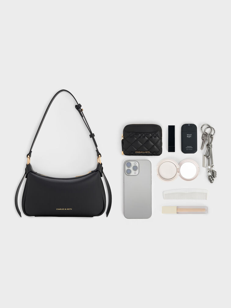 Mini Calla Shoulder Bag, Black, hi-res