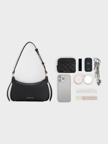 Mini Calla Shoulder Bag, Black, hi-res