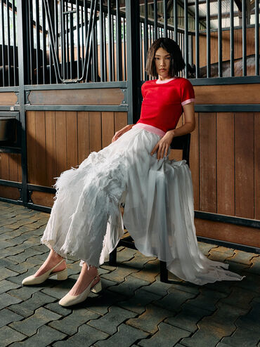 Danni Patent Slingback Pumps, Chalk, hi-res