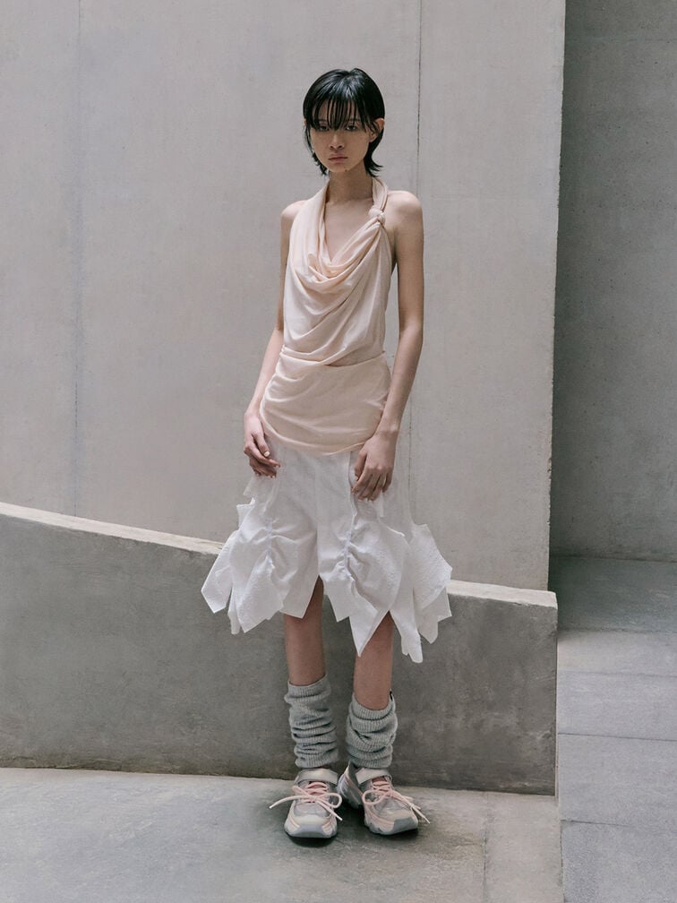 Gaskell Metallic Mesh Mary Jane Sneakers, Light Pink, hi-res