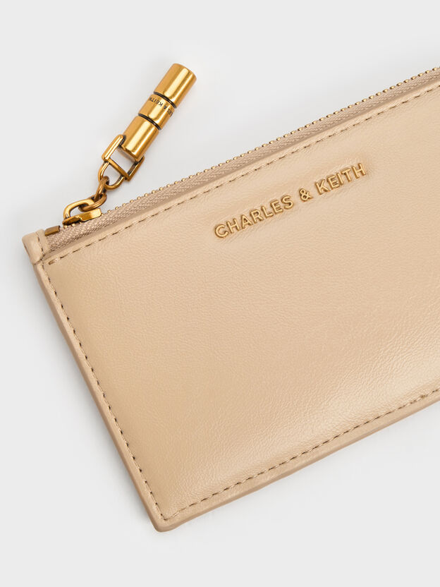 Cesia Zip-Around Card Holder, Sand Beige, hi-res