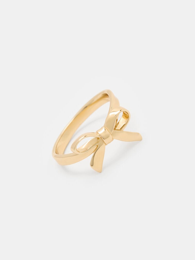 Athalia Bow Ring, Gold, hi-res