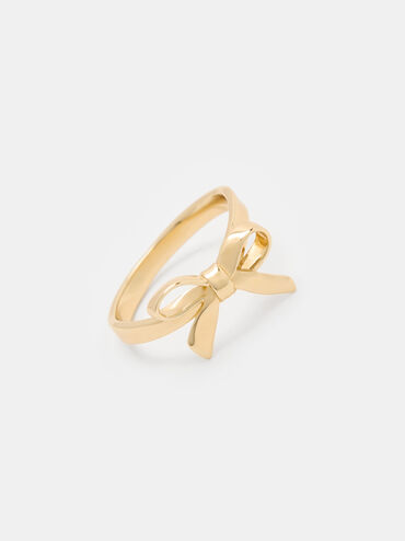 Athalia Bow Ring, Gold, hi-res