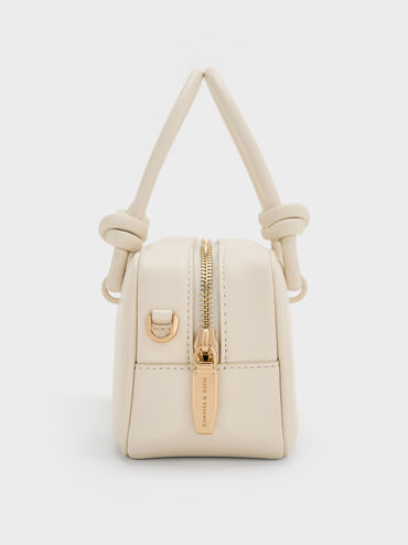 Sammie Knotted-Handle Elongated Bag, Cream, hi-res