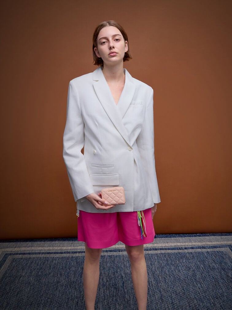 Alva Quilted Zip-Around Wallet, Light Pink, hi-res