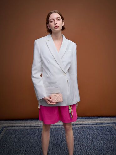 Alva Quilted Zip-Around Wallet, Light Pink, hi-res