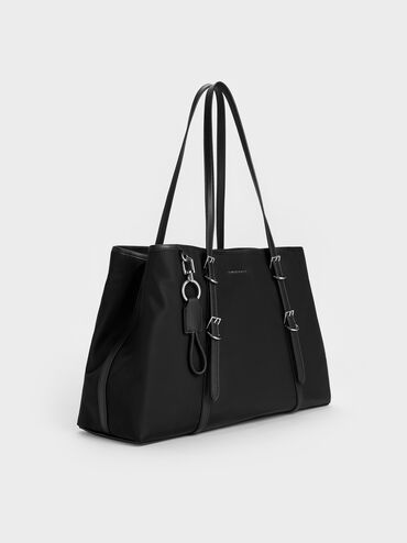 Levy Nylon Tote Bag, Noir, hi-res