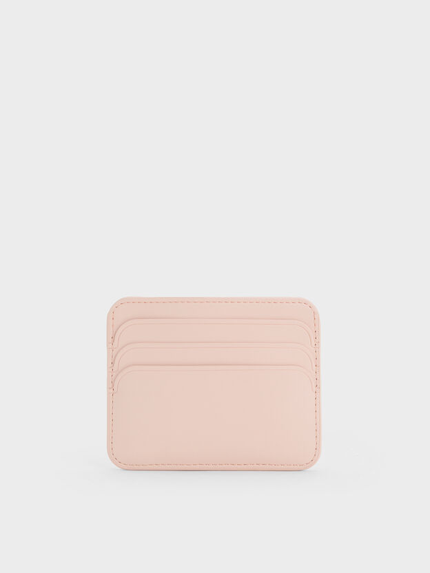 Cleo Two-Tone Quilted Card Holder, Soft Pink, hi-res