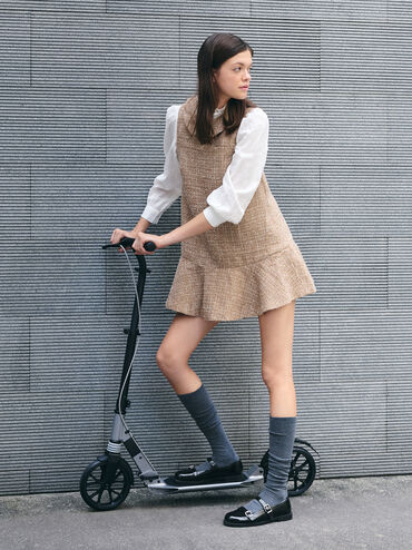 Double-Strap Brogue Mary Janes, Black Box, hi-res