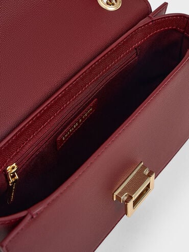 Everline Braided-Strap Shoulder Bag, Burgundy, hi-res