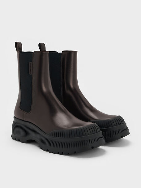Darra Ridged-Sole Chelsea Boots, Burgundy, hi-res
